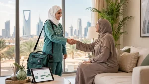 حجز رعاية منزلية بالرياض