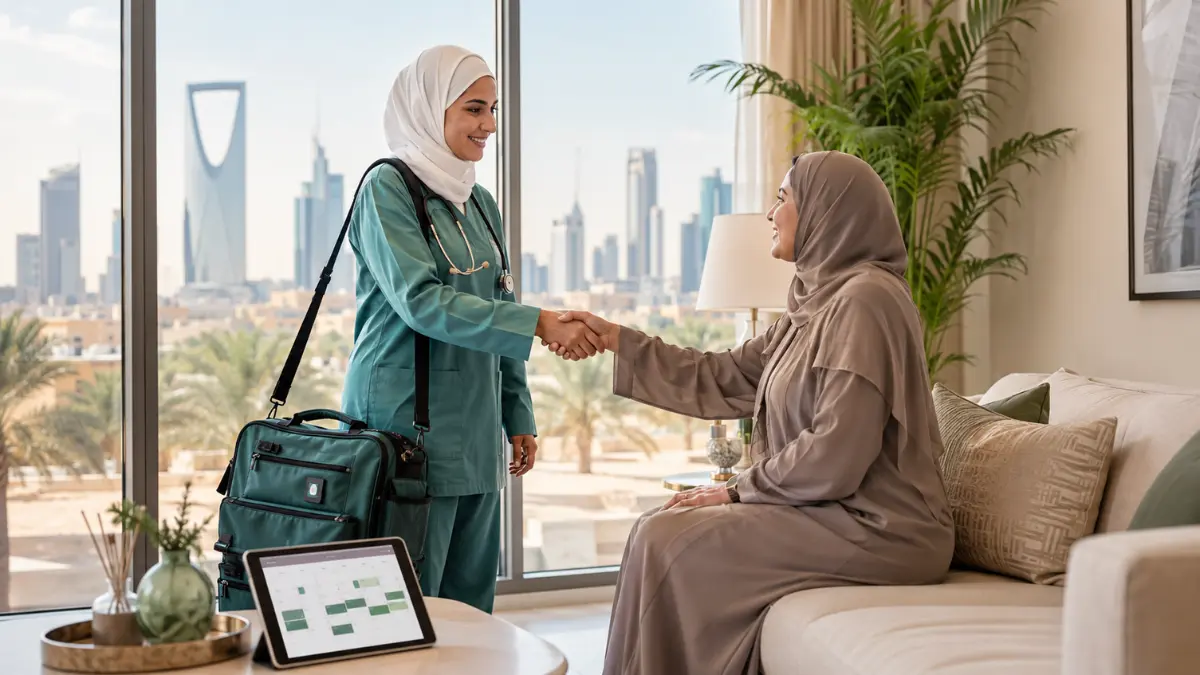 حجز رعاية منزلية بالرياض