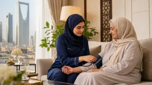 ممرضة منزلية لكبار السن بالرياض